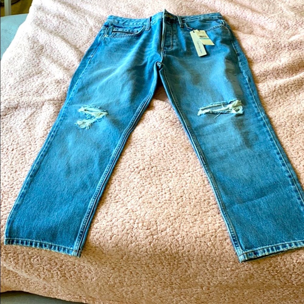 Calvin Klein boyfriend fit light wash jeans